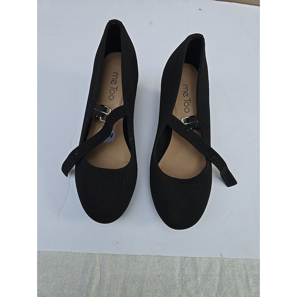 Me Too-Minnie Wedge Black Suede Upper Size 8.5